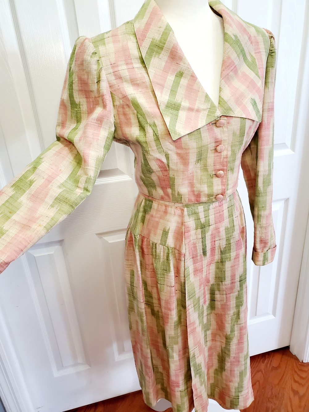 Vintage Silk Fine Feathers San Francisco 3-Piece Suit Set Skirt Jacket Purs